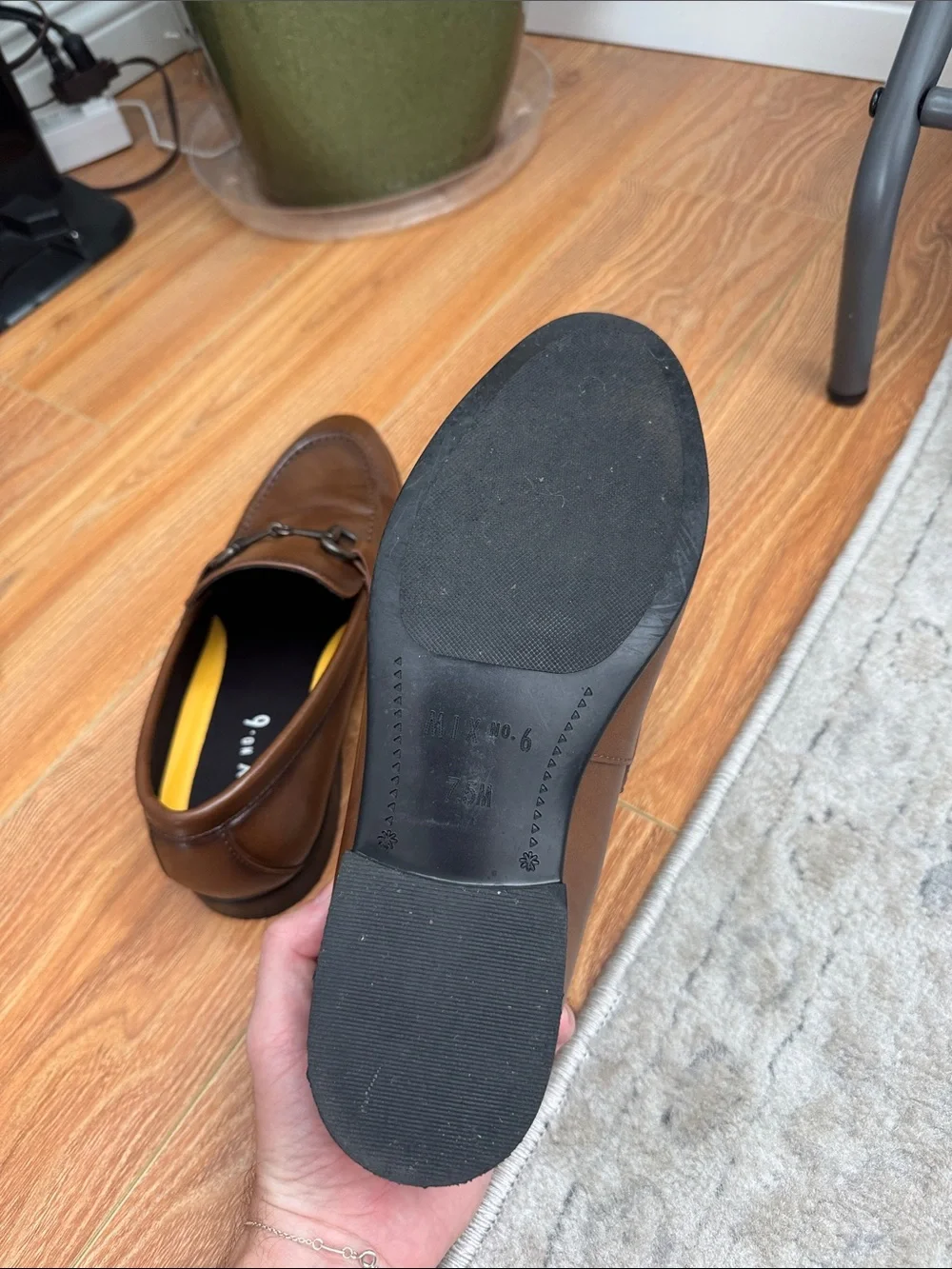 Mix No. 6 Men’s Brown Leather Bit-Detail Slip-Ons